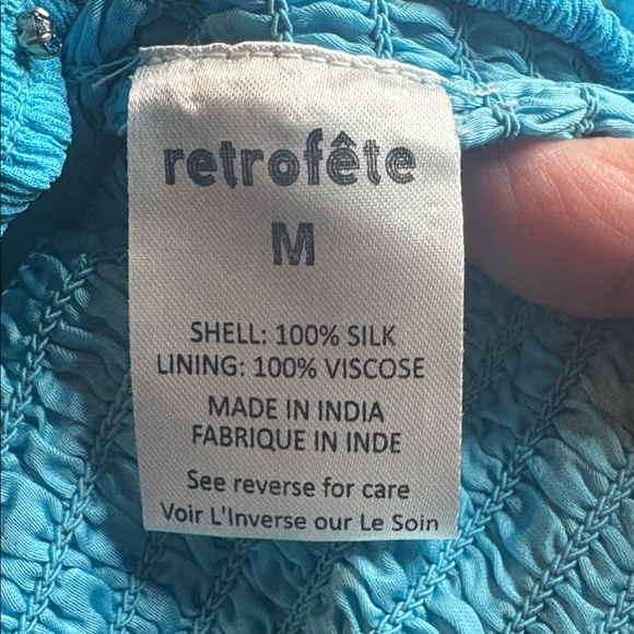 NWT Retrofête- The Lennon Dress in Color Blue Atoll. Size M - Picture 11 of 12